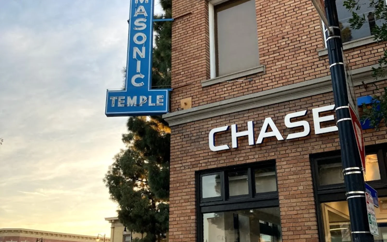 The historic Masonic Center in Old Towne Orange, a preserved early twentieth-century building in the heart of the historic district
